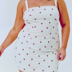 NWT🍒 Cherry Embroidered Sheath Dress 2X